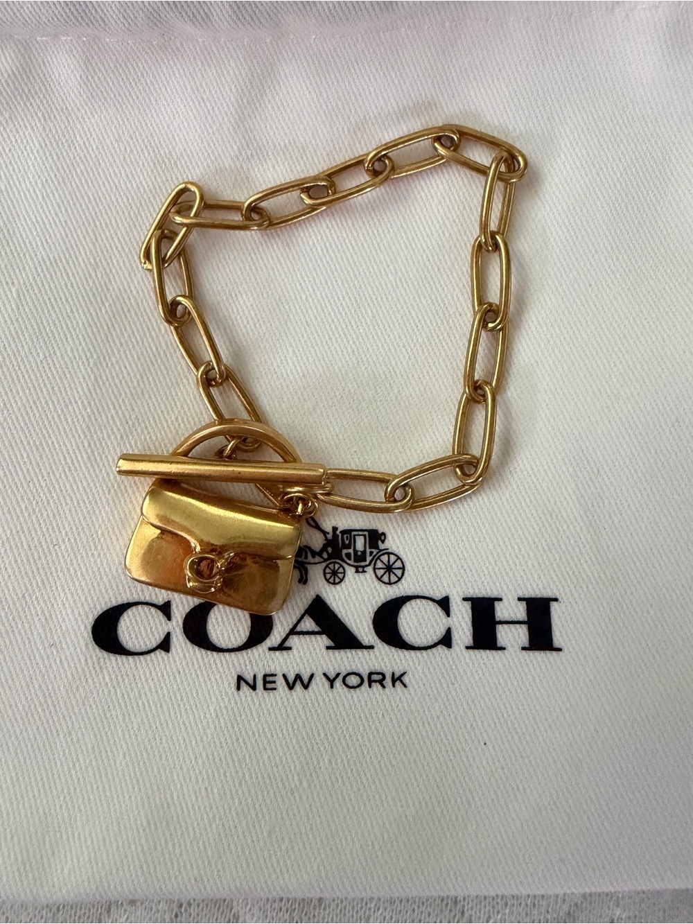 Coach Tabby Paperclip Toggle Bracelet